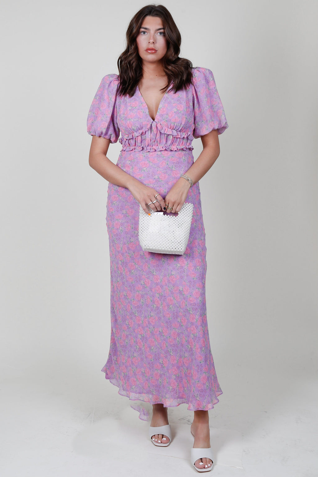 ASTR | Esperanza Dress - Purple Pink Foral