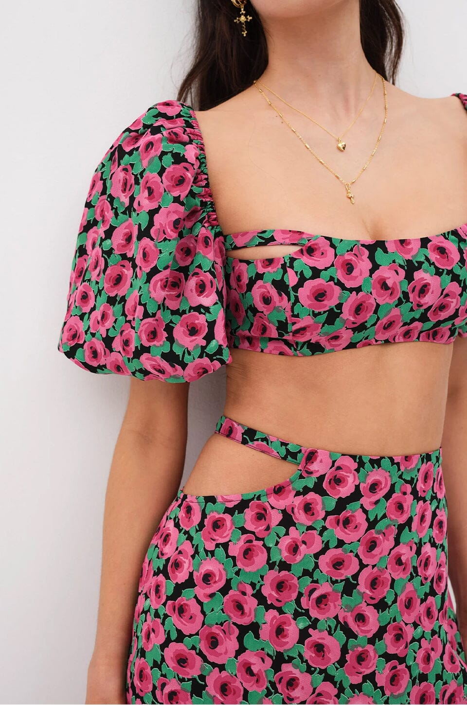 FOR LOVE & LEMONS | Dolcetto Crop Top - Red