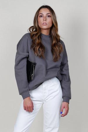 The Troy Sweater - Charcoal