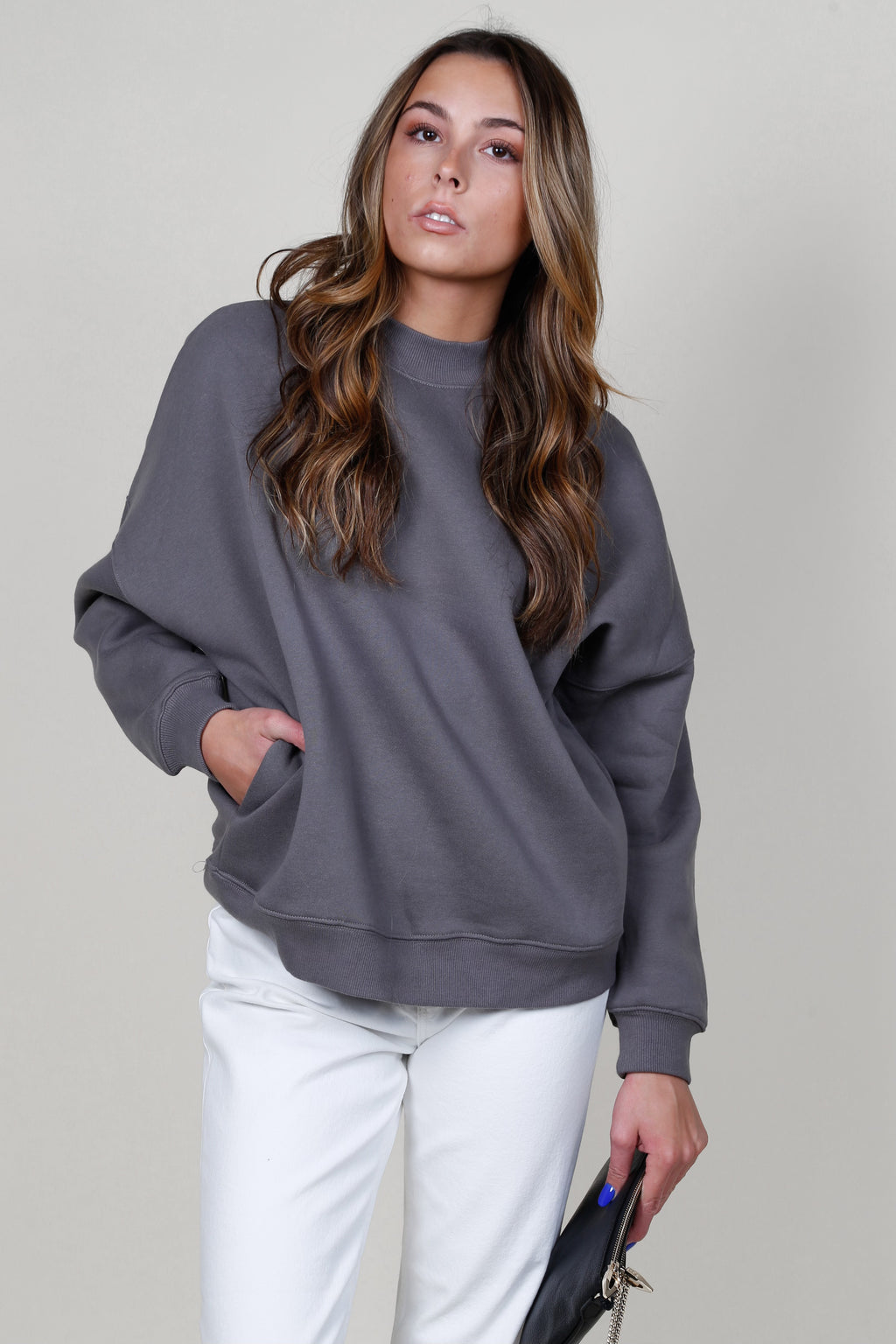The Troy Sweater - Charcoal