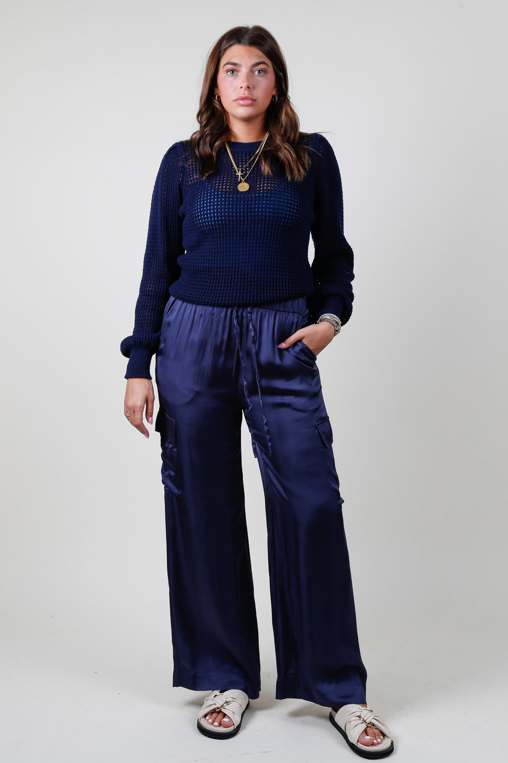 FRENCH | Yona Knitted Sweater - Bleu Marine