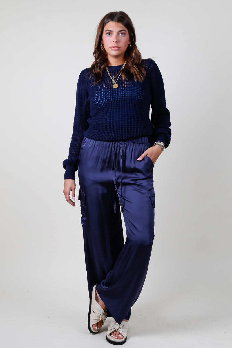 FRENCH | Yona Knitted Sweater - Bleu Marine