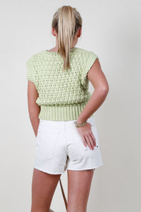 The Lilly Sweater Vest - Lime