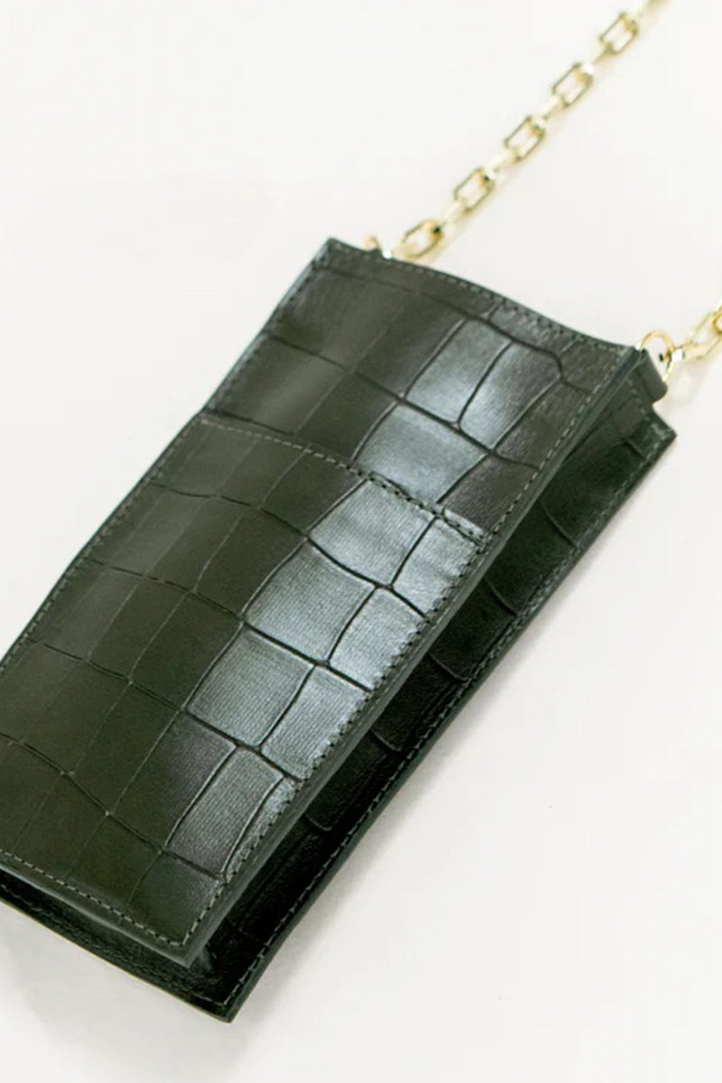 J Lowery | Phone Pouch - Green Croc