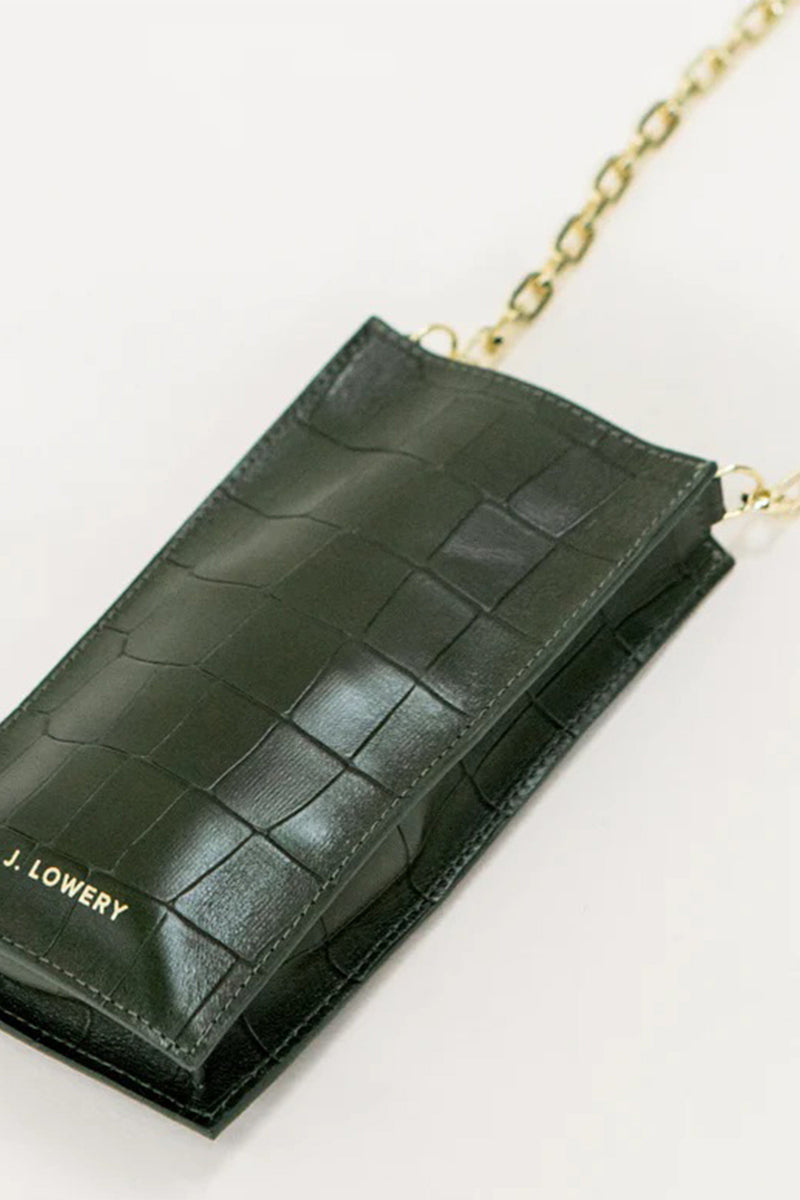 J Lowery | Phone Pouch - Green Croc