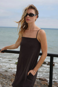 LNA | Beverly Mini Dress - Bristol Black