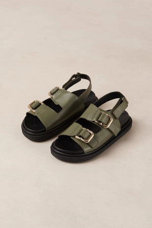 ALOHAS | Harper Leather Sandals - Olive