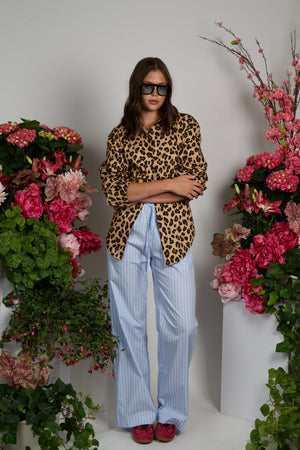 ENZA COSTA | Poplin Resort Pant - Light Blue