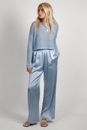 ENZA COSTA | Silk Satin Pant - Sky