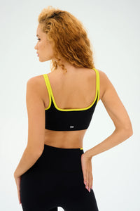 SPLITS59 | Cait Rigor Bra- Black/Chartreuse