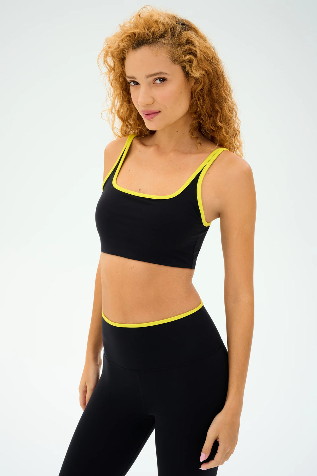 SPLITS59 | Cait Rigor Bra- Black/Chartreuse
