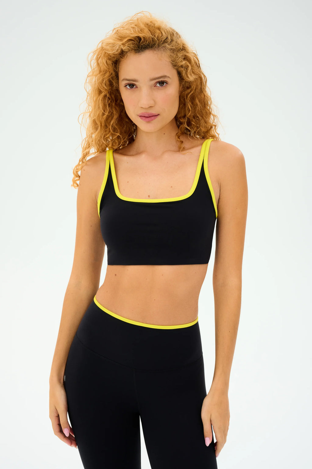SPLITS59 | Cait Rigor Bra- Black/Chartreuse