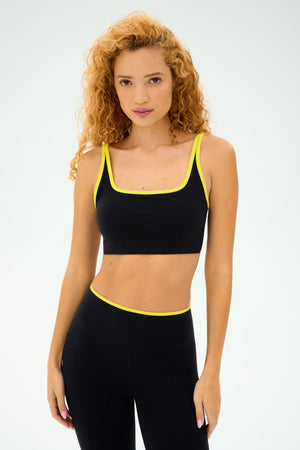 SPLITS59 | Cait Rigor Bra- Black/Chartreuse