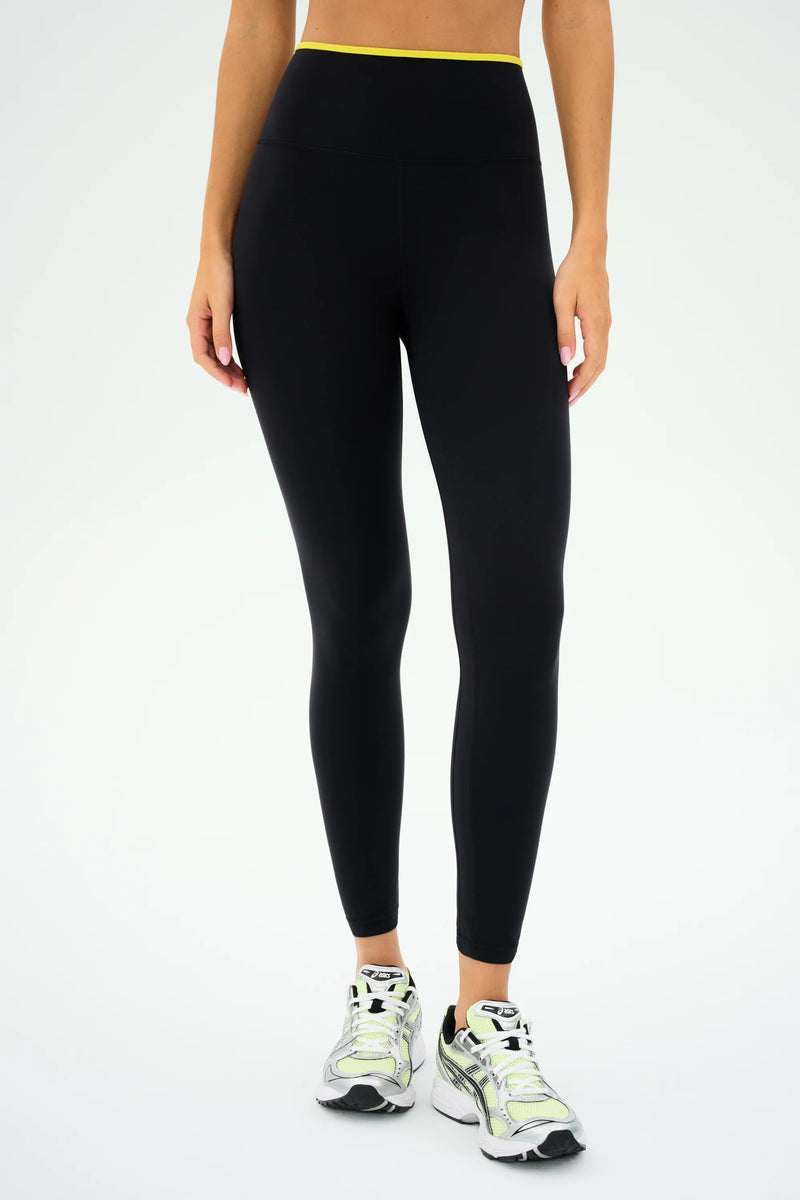 SPLITS59 | Easton Rigor High Waist 7/8 - Black/Chartreuse