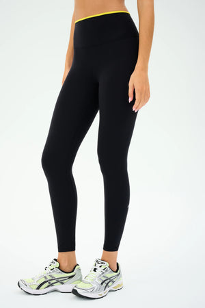 SPLITS59 | Easton Rigor High Waist 7/8 - Black/Chartreuse