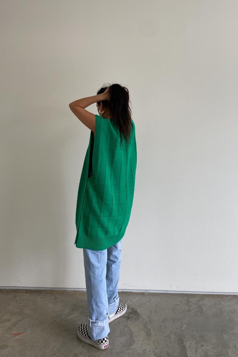 The Vest Dress - Kelly Green