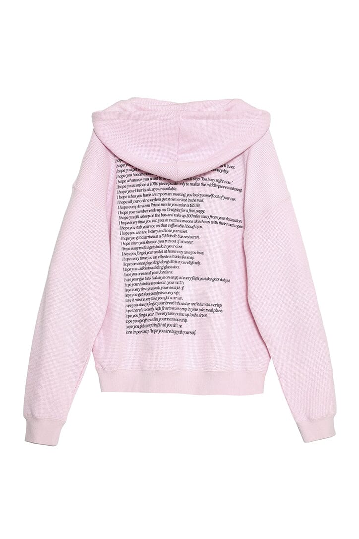 BOYS LIE | Yours Truly Thermal Racer Hoodie - Pink