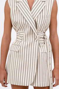 NONCHALANT | Vivi Vest Dress - White/Black