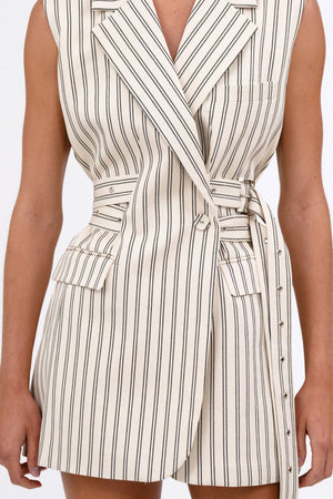 NONCHALANT | Vivi Vest Dress - White/Black