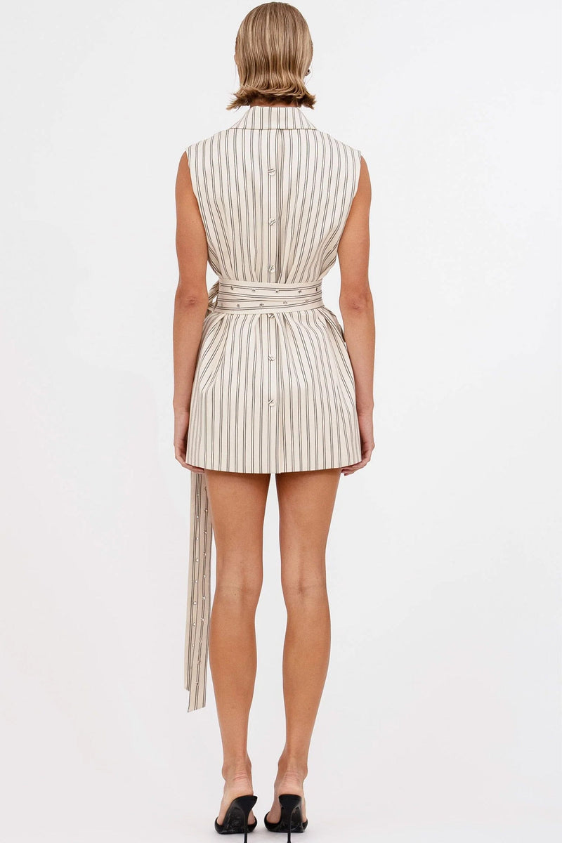 NONCHALANT | Vivi Vest Dress - White/Black