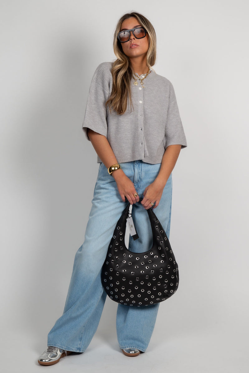 AUREUM | SS Knit Top - Grey