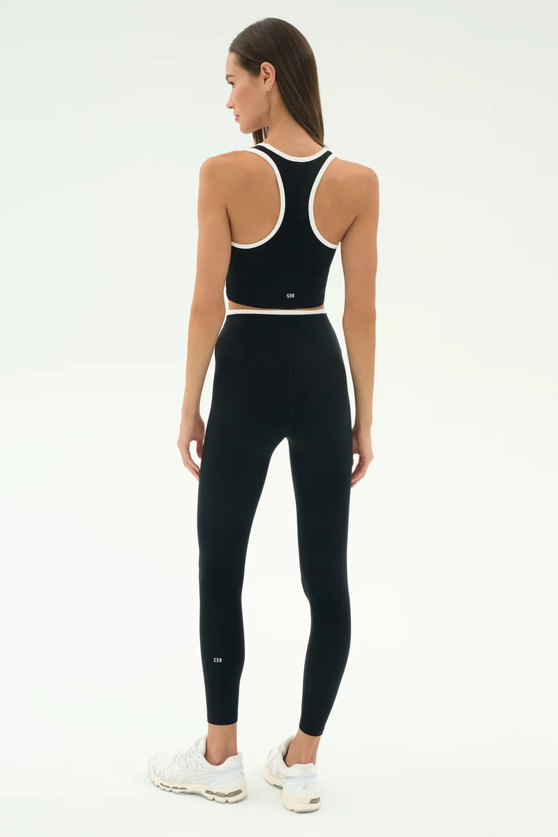 SPLITS59 | Dual High Waist Airweight 7/8 Legging - Black/White