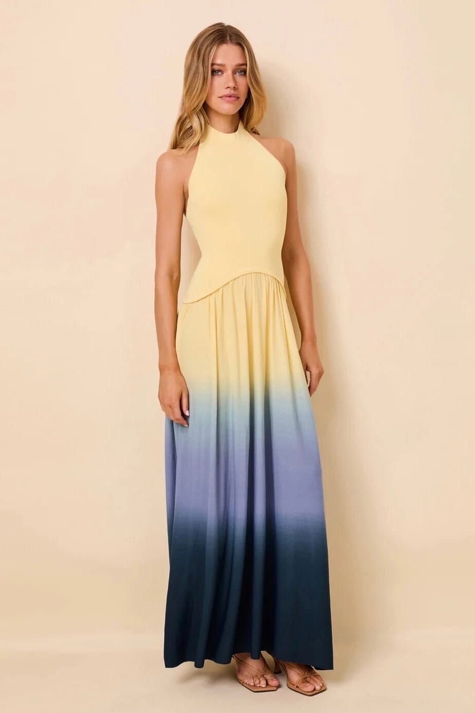 solid and striped halter dress & | Soglio SILK TIE HALTER NECKLINE Snow Flake Tulle Size:20w making it ideal for
