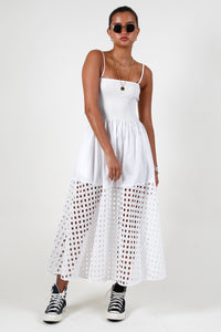 SOLID & STRIPED | The Kennedy Dress - Eyelet Marshmallow