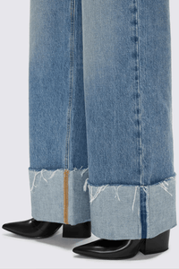 RE/DONE - High Rise Wide Leg Cuff - Vintage Biker