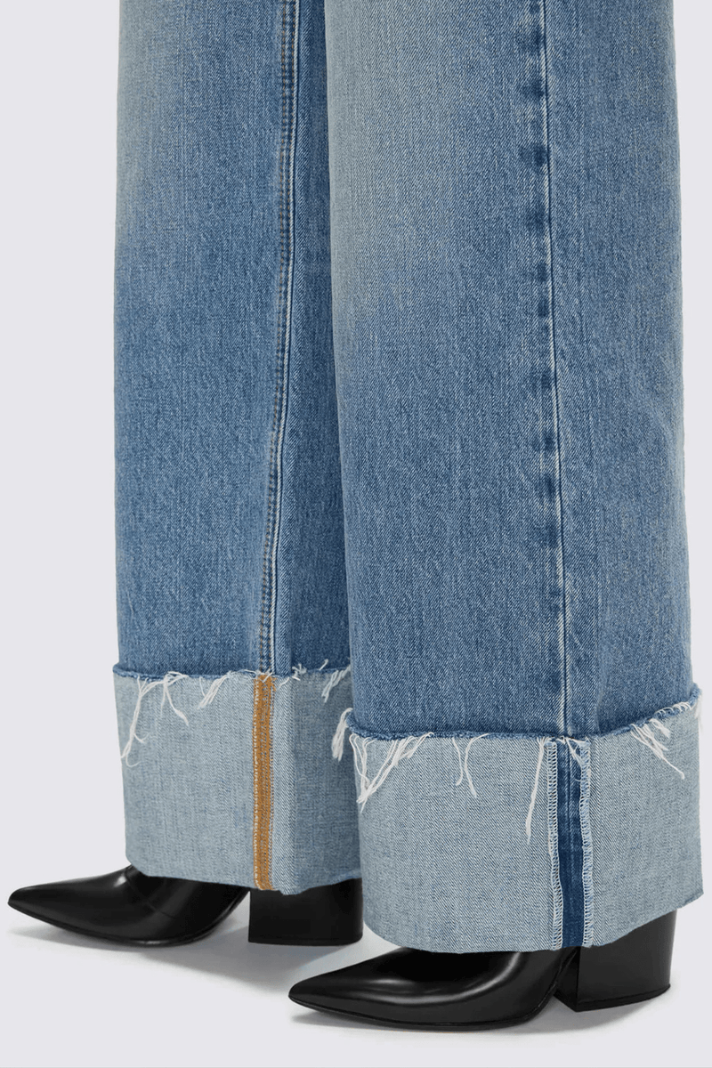 RE/DONE - High Rise Wide Leg Cuff - Vintage Biker