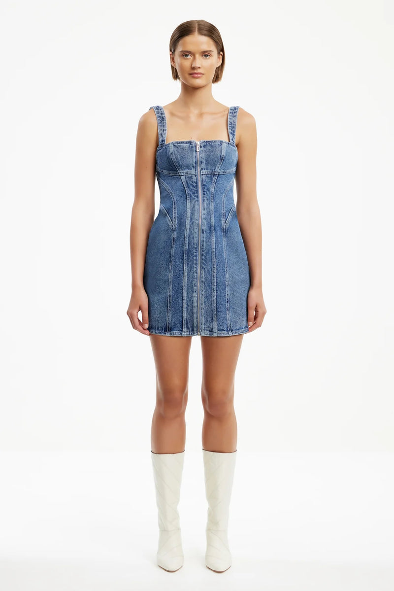 SIGNIFICANT OTHER | Washed Indigo Sabrina Mini Dress - Washed Indigo