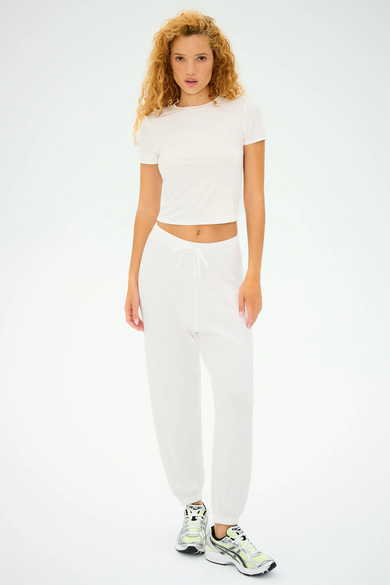 SPLITS59 | Andie Oversized Fleece Sweatpant - White
