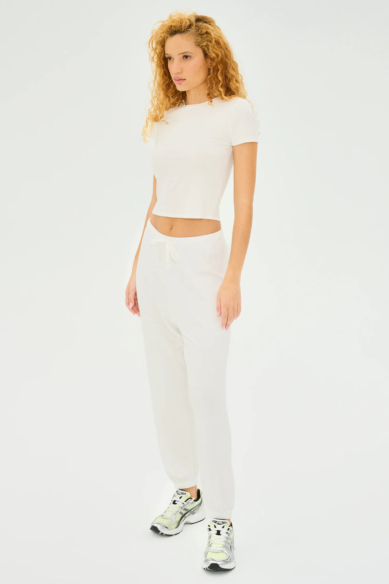 SPLITS59 | Andie Oversized Fleece Sweatpant - White