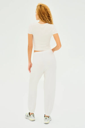 SPLITS59 | Andie Oversized Fleece Sweatpant - White