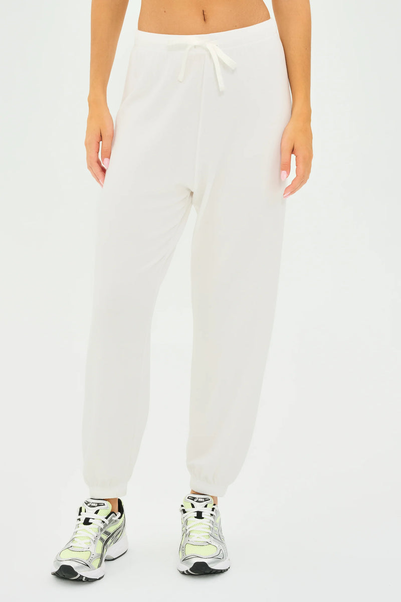 SPLITS59 | Andie Oversized Fleece Sweatpant - White