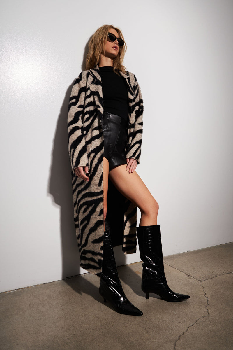 JOHN + JENN | Rashad Coat - Shadow Zebra
