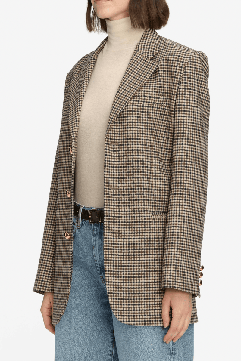FRAME | The Houndstooth Blazer - Navy