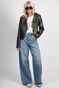 LAMARQUE | Pascale Leather Jacket - Dark Olive