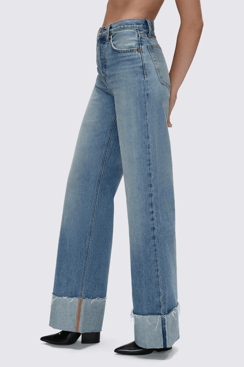 RE/DONE - High Rise Wide Leg Cuff - Vintage Biker