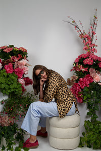 SIMON MILLER | Loch Stripped Poplin Button Up - Leopard
