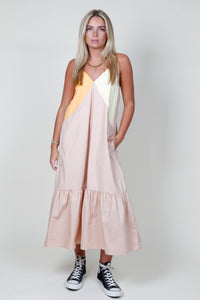 The Mya Maxi Dress - Colorblock