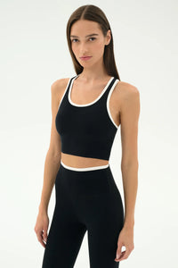 SPLITS59 | Amber Airweight Bralette - Black/White