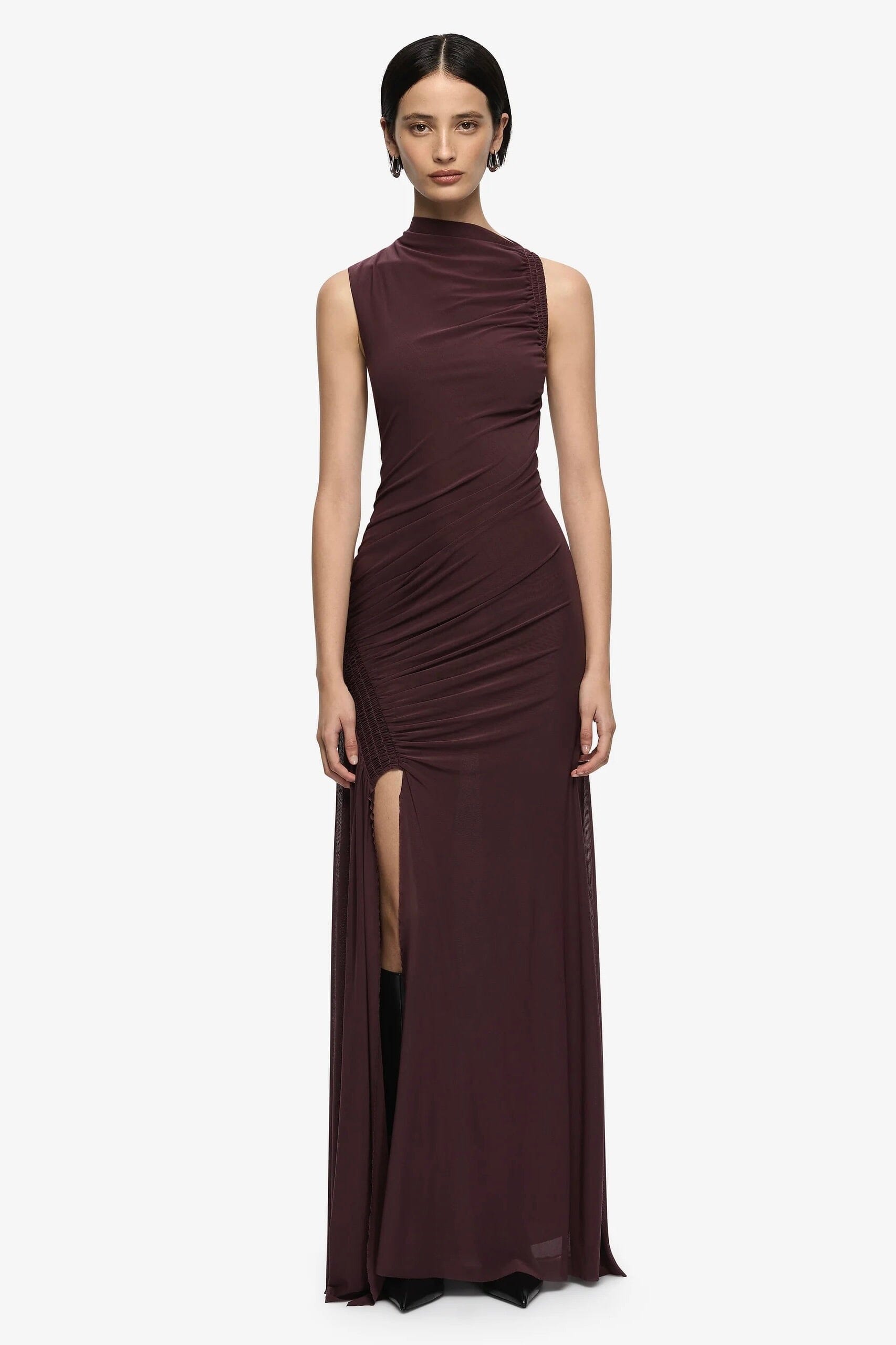 Bec + Bridge Marabou Maxi Dress in Purple