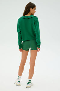 SPLITS59 | Joan Fleece Polo Sweatshirt - Arugula
