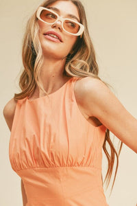 Corset Band Mini Dress - Papaya