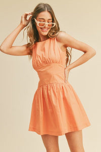 Corset Band Mini Dress - Papaya