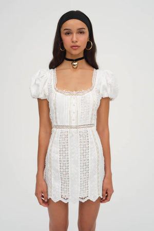 FOR LOVE & LEMONS | Tracy Mini Dress - White