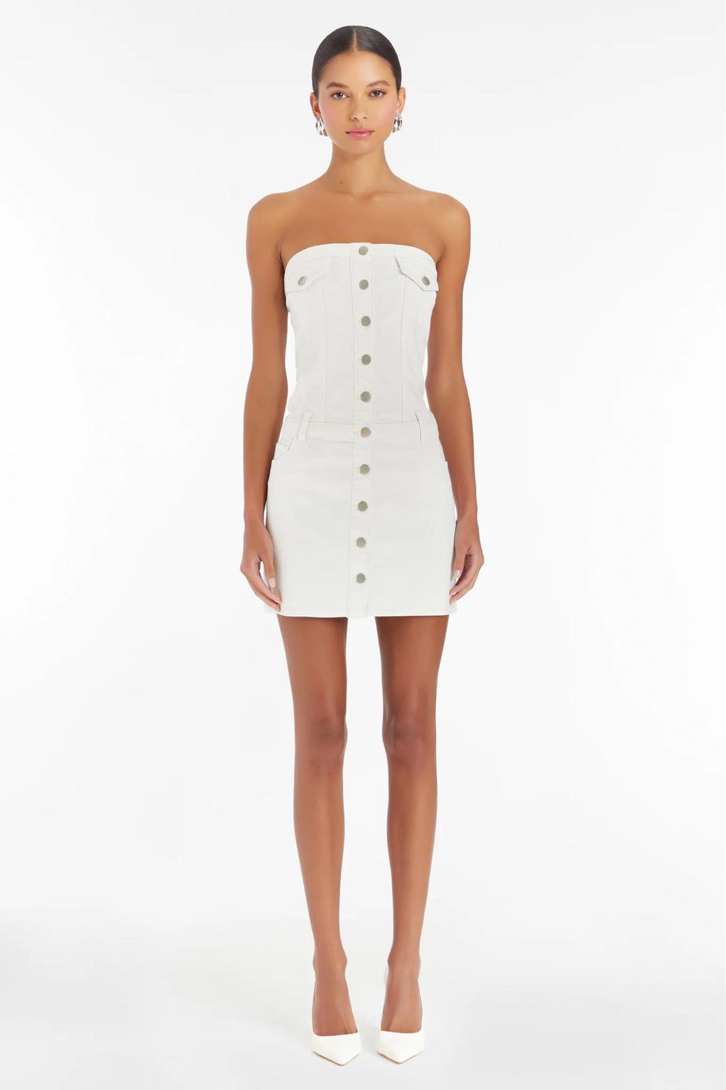 AMANDA UPRICHARD | Teyana Dress - White Denim