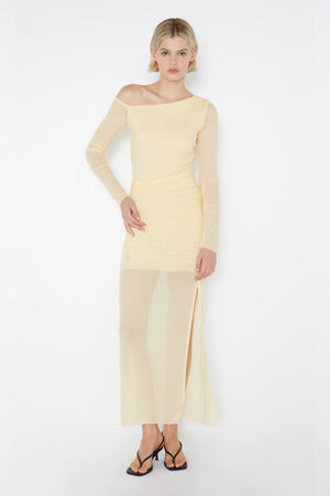 BEC + BRIDGE | Fae Asym L/S Dress - Butter Yellow