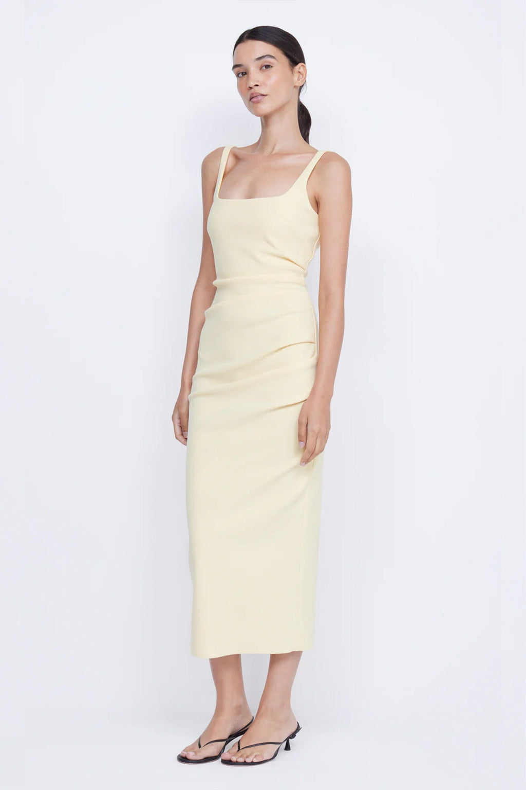 BEC + BRIDGE | Karina Tuck Midi Dress - Butter Yellow